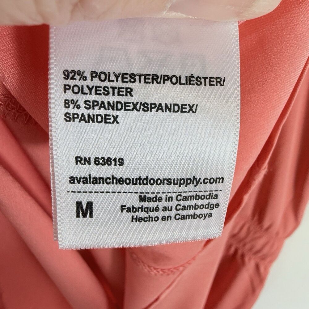 NEW Avalanche Womens Medium Coral Active Lightweight Woven Tank Pockets Dress - Picture 6 of 6